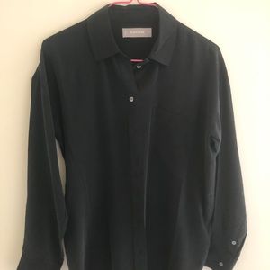 Everlane silk button down shirt